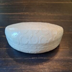Cream Coach Sunglasses Case